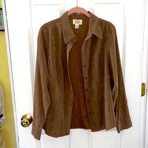 Talbots Brown Button-Up Shirt